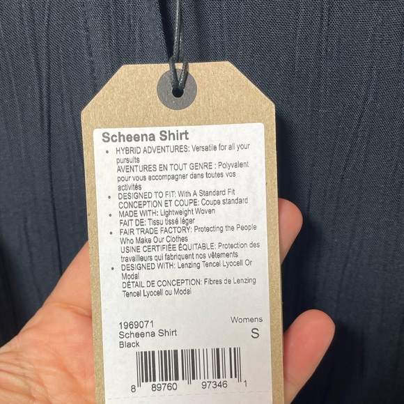 Prana scheena black shirt long sleeve light button down swimsuit cover up - Picture 7 of 12